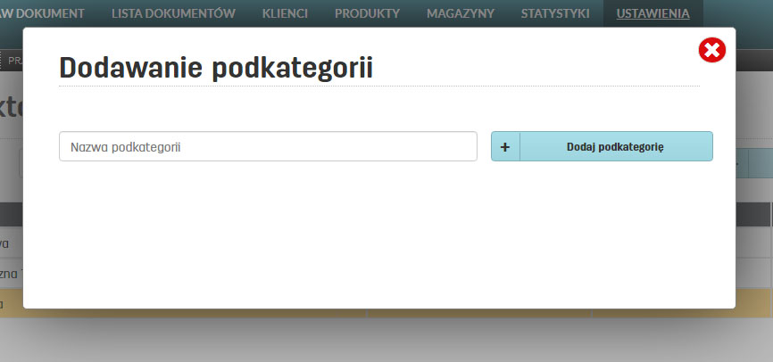 Kategorie oraz podkategorie dla produkt&oacute;w w faktury.pl