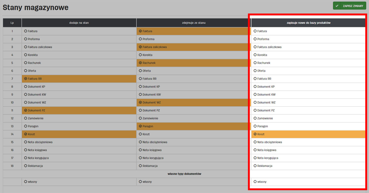 Zapisywanie nowych produkt&oacute;w do bazy na podstawie faktur