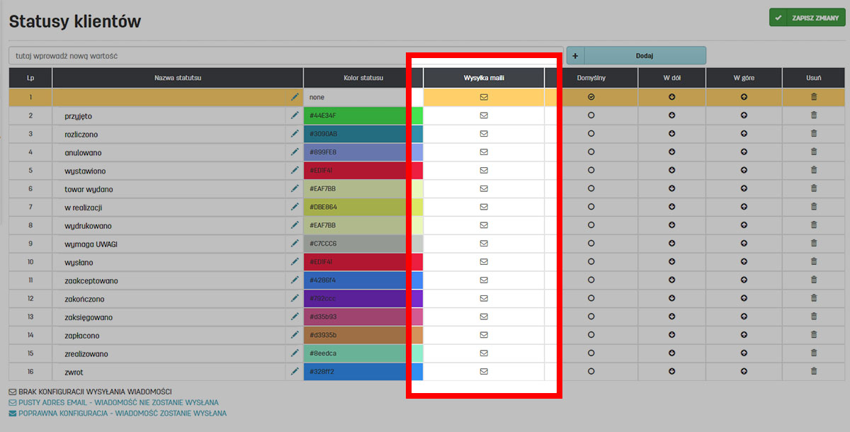 Ustawienia wysyłki email w programie faktury.pl