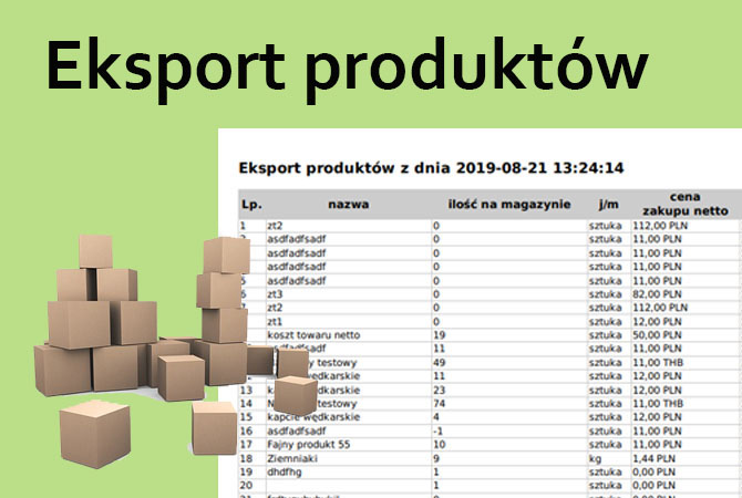 Jak utworzyć eksport produktów w PDF